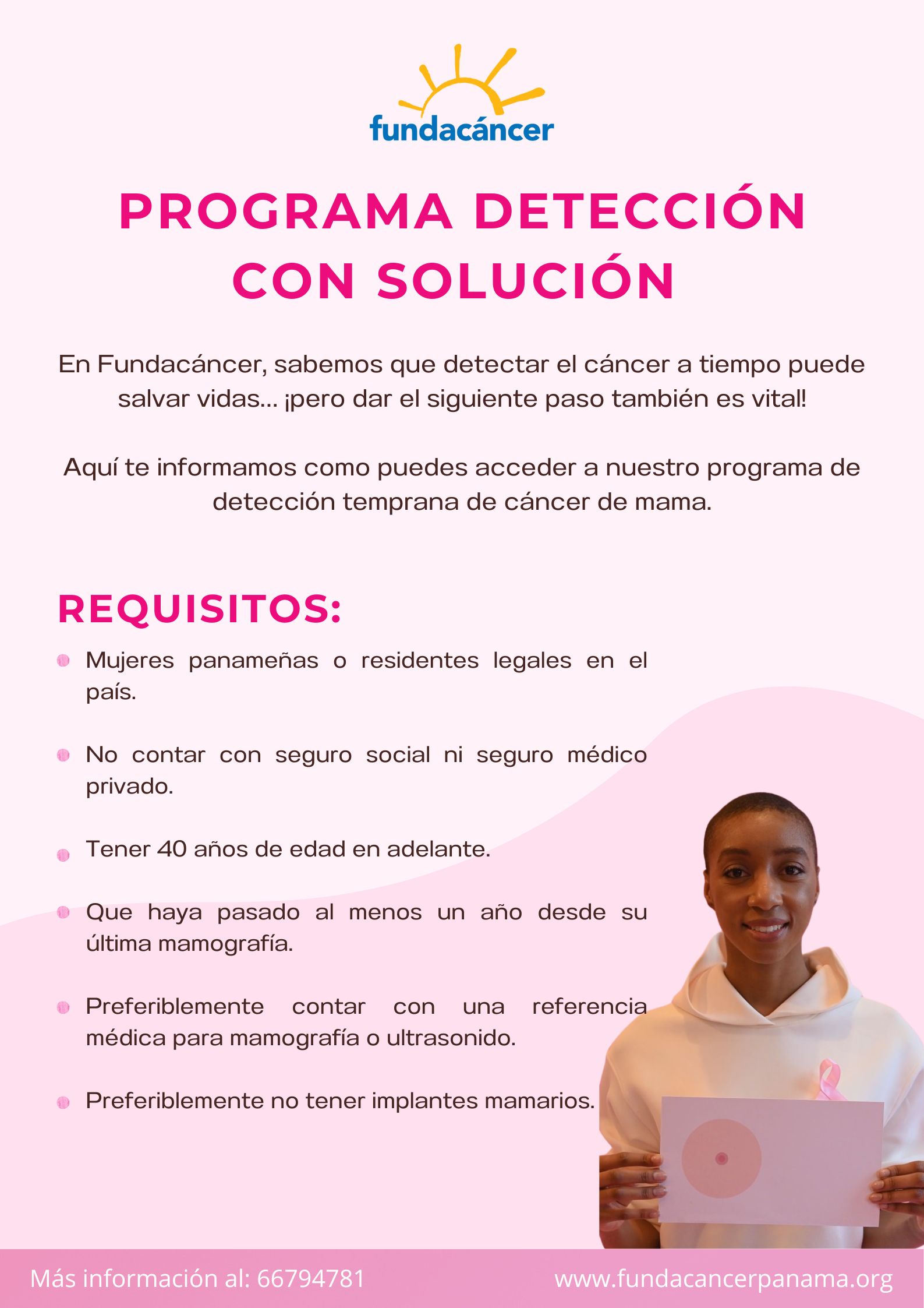 Poster vertical autoexploración cáncer de mama ilustración rosa pastel (1)
