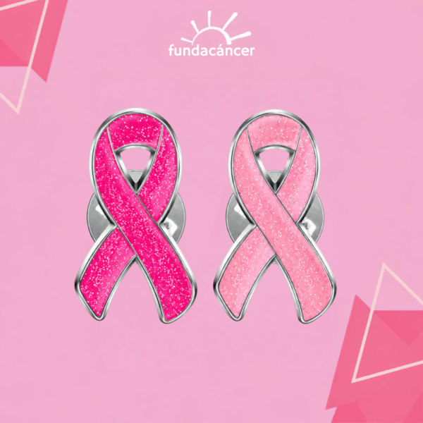 Pin de cinta rosada