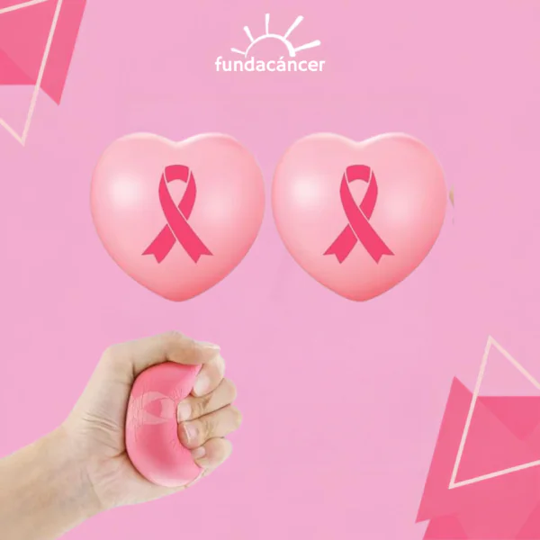 Corazón antiestrés cinta rosada