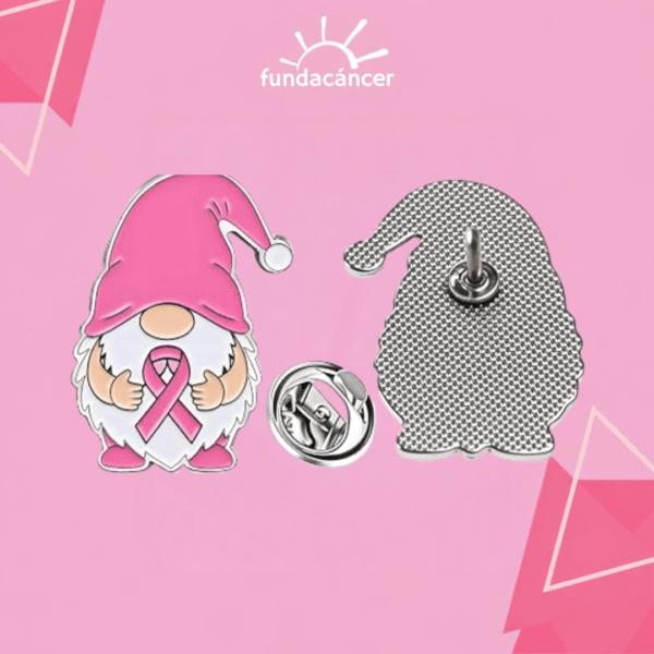 Pin de Gnomo cinta rosada