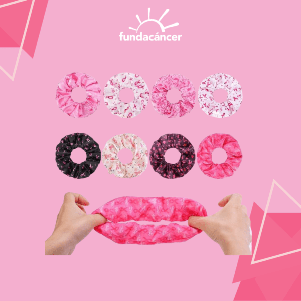 Colitas de cabello cinta rosada