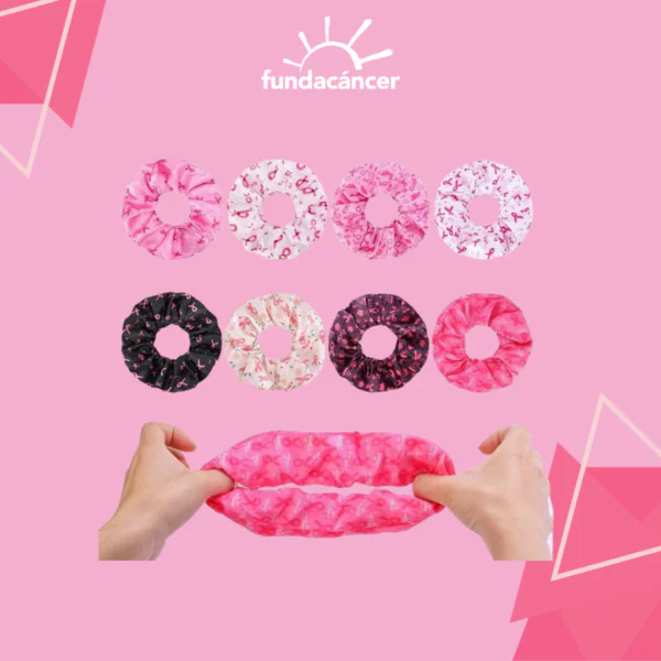 Colitas de cabello cinta rosada